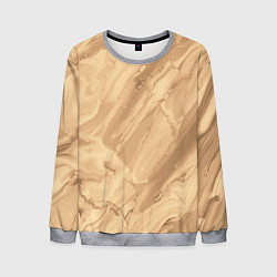 Свитшот мужской Бежевая текстура каменная мрамор, цвет: 3D-меланж