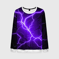 Свитшот мужской Color purple black, цвет: 3D-белый