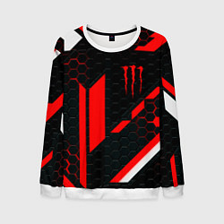 Свитшот мужской Monster energy sport geometry, цвет: 3D-белый