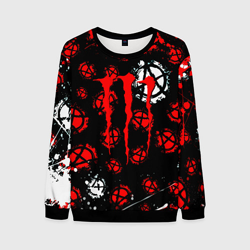 Мужской свитшот Monster energy anarhy / 3D-Черный – фото 1