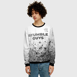 Свитшот мужской Stumble Guys - white gradient посередине, цвет: 3D-черный — фото 2
