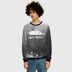 Свитшот мужской Papa Roach - grey gradient, цвет: 3D-черный — фото 2