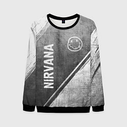 Свитшот мужской Nirvana - grey gradient вертикально, цвет: 3D-черный