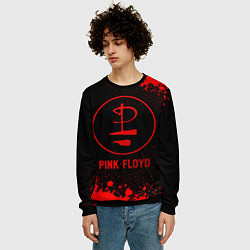 Свитшот мужской Pink Floyd - red gradient, цвет: 3D-черный — фото 2
