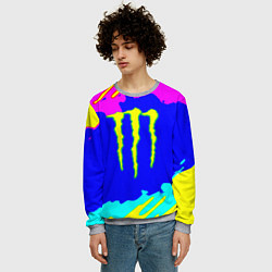 Свитшот мужской Monster energy краски цветные, цвет: 3D-меланж — фото 2