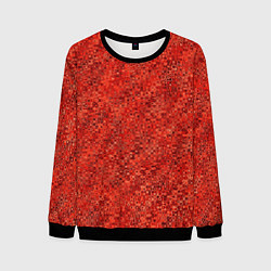 Мужской свитшот Морковный красный текстурированный узоры