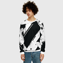 Свитшот мужской Color black white, цвет: 3D-белый — фото 2