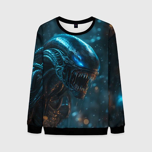 Мужской свитшот Alien space / 3D-Черный – фото 1