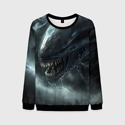 Свитшот мужской Чужой с открытой пастью, цвет: 3D-черный