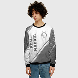 Свитшот мужской Real Madrid - white gradient вертикально, цвет: 3D-черный — фото 2