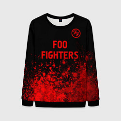 Свитшот мужской Foo Fighters - red gradient посередине, цвет: 3D-черный