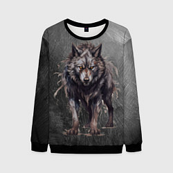 Мужской свитшот The fierce wolf