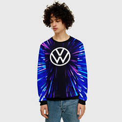 Свитшот мужской Volkswagen neon energy, цвет: 3D-черный — фото 2