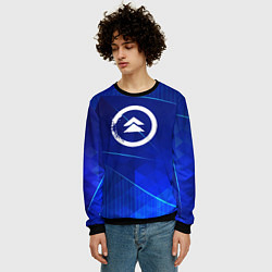 Свитшот мужской Ghost of Tsushima blue poly, цвет: 3D-черный — фото 2