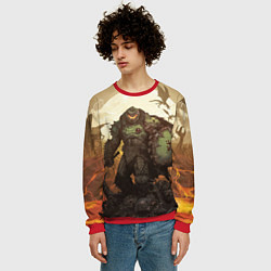 Свитшот мужской Doom dark ages doom guy, цвет: 3D-красный — фото 2