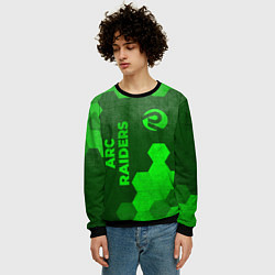 Свитшот мужской ARC Raiders - green gradient вертикально, цвет: 3D-черный — фото 2