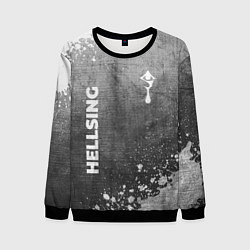 Свитшот мужской Hellsing - grey gradient вертикально, цвет: 3D-черный