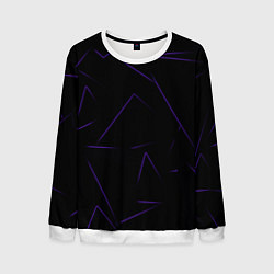 Свитшот мужской Color purple line, цвет: 3D-белый