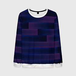 Свитшот мужской Color blue square, цвет: 3D-белый