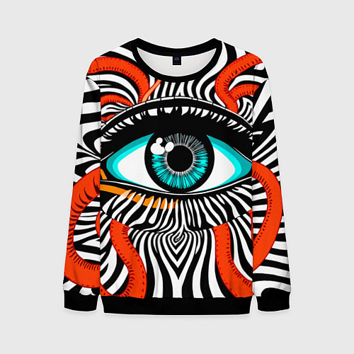 Мужской свитшот Глаз / 3D-Черный – фото 1
