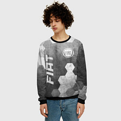 Свитшот мужской Fiat - grey gradient вертикально, цвет: 3D-черный — фото 2