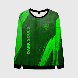 Свитшот мужской Dark Souls - green gradient вертикально, цвет: 3D-черный