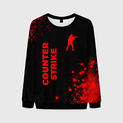 Мужской свитшот Counter Strike - red gradient вертикально