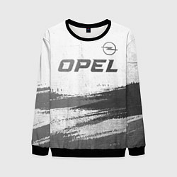 Свитшот мужской Opel - white gradient посередине, цвет: 3D-черный