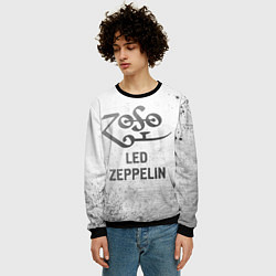 Свитшот мужской Led Zeppelin - white gradient, цвет: 3D-черный — фото 2