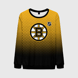 Свитшот мужской Бостон Брюинз - геометрический градиент, цвет: 3D-черный