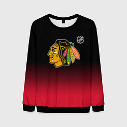Свитшот мужской Чикаго Блэкхокс - градиент, цвет: 3D-черный