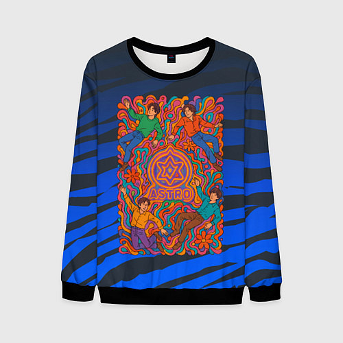 Мужской свитшот Astro психоделика / 3D-Черный – фото 1
