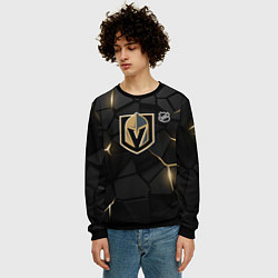 Свитшот мужской Вегас Голден Найтс - НХЛ хоккей, цвет: 3D-черный — фото 2