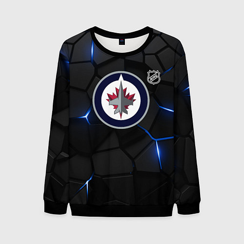 Мужской свитшот Виннипег Джетс - НХЛ хоккей / 3D-Черный – фото 1