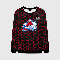 Свитшот мужской Колорадо Эвеланш - соты с подсветкой, цвет: 3D-черный