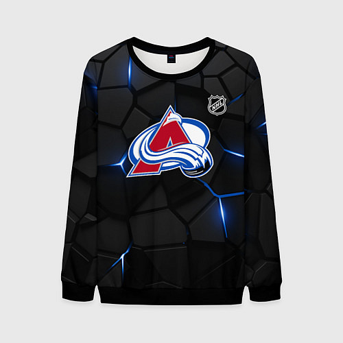 Мужской свитшот Колорадо Эвеланш - плиты с подсветкой / 3D-Черный – фото 1