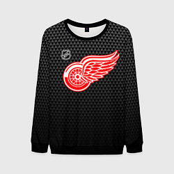 Свитшот мужской Детройт Ред Уингз - черные треугольники, цвет: 3D-черный