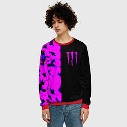 Свитшот мужской Monster energy neon camo, цвет: 3D-красный — фото 2