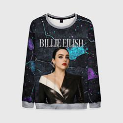 Свитшот мужской Билли Айлиш в деловом костюме, цвет: 3D-меланж