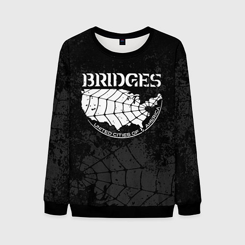 Мужской свитшот Bridges company / 3D-Черный – фото 1