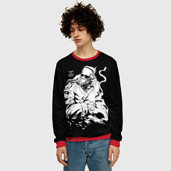 Свитшот мужской Скелет с кружкой, цвет: 3D-красный — фото 2