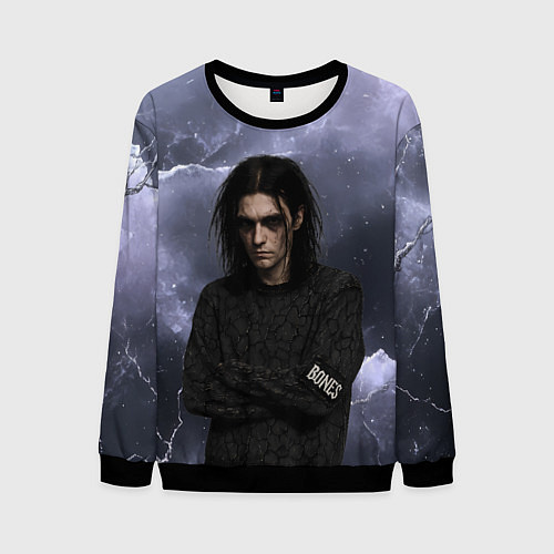 Мужской свитшот Bones в образе психа / 3D-Черный – фото 1