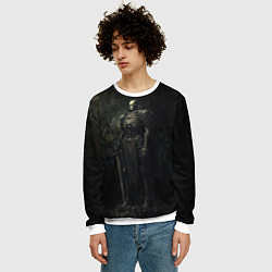 Свитшот мужской Командир скелетов, цвет: 3D-белый — фото 2