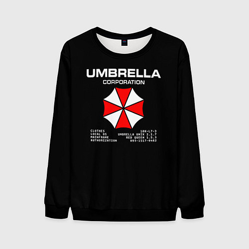 Мужской свитшот Umbrella protokol - black / 3D-Черный – фото 1