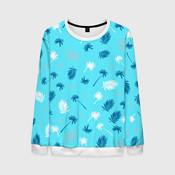 Мужской свитшот Текстура голубой гавайской рубашки