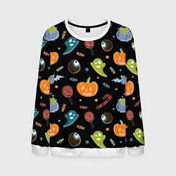 Свитшот мужской Halloween black, цвет: 3D-белый