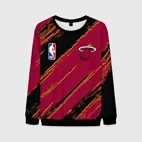 Мужской свитшот Майами Хит - цвета команды / 3D-Черный – фото 1