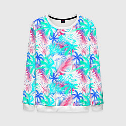 Свитшот мужской Palm blue light blue, цвет: 3D-белый
