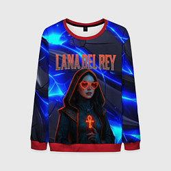 Свитшот мужской Lana Del Rey киберпанк, цвет: 3D-красный