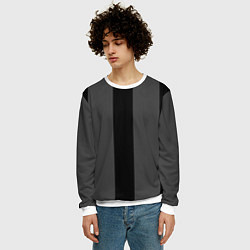 Свитшот мужской Color black grey line, цвет: 3D-белый — фото 2